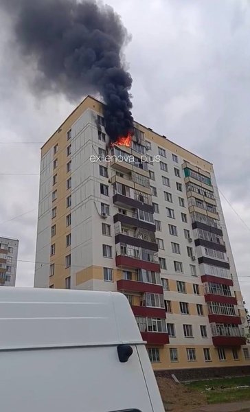 Нижнекамск пожар в доме в Нижнекамске 12 июня